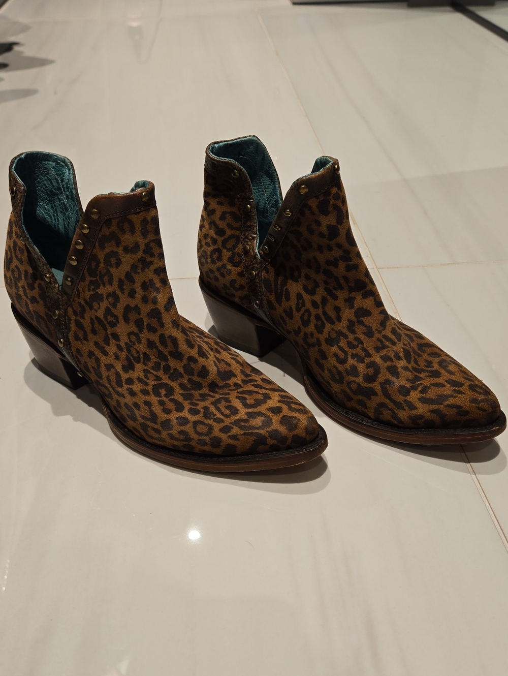 Corral Leopard Print Ankle Boots